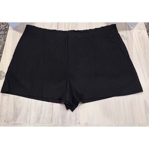 Sofia‎ Jeans by Sofia Vergara Black Linen Blend Paperbag Waist Shorts 28W NEW